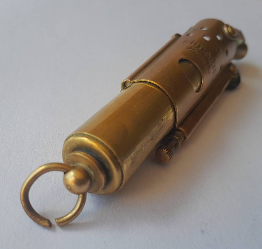 Vintage Klipdrift Brandy Storm Lighter. Solid Brass. Circa 1940`s.