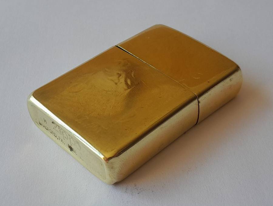 Vintage Solid Brass Zippo Lighter. Please See Description.