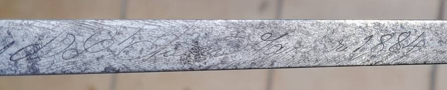 French Model 1874 Gras Sword Bayonet.  Dated 1884.  St. Etienne Armoury.