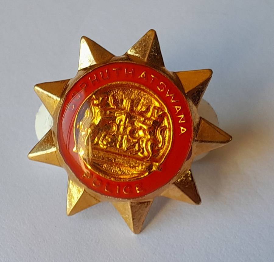 Bophuthatswana Police Badge.  Pins Intact.