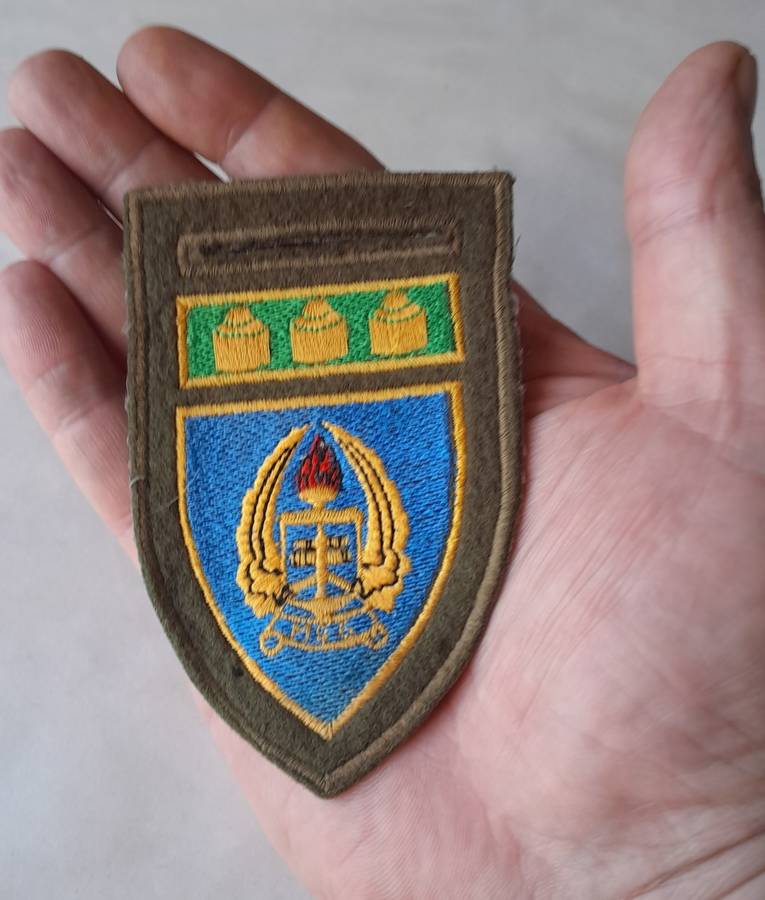 SADF Army Gymnasium Tupper Flash.  Pin Intact.