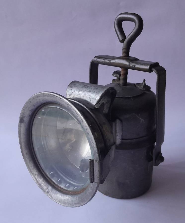 Vintage Carbide Railway Lamp.