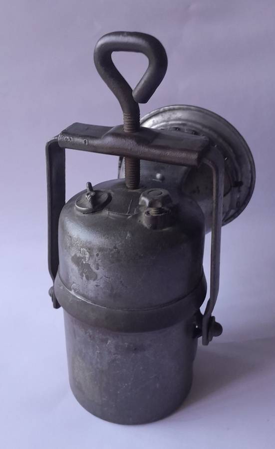 Vintage Carbide Railway Lamp.