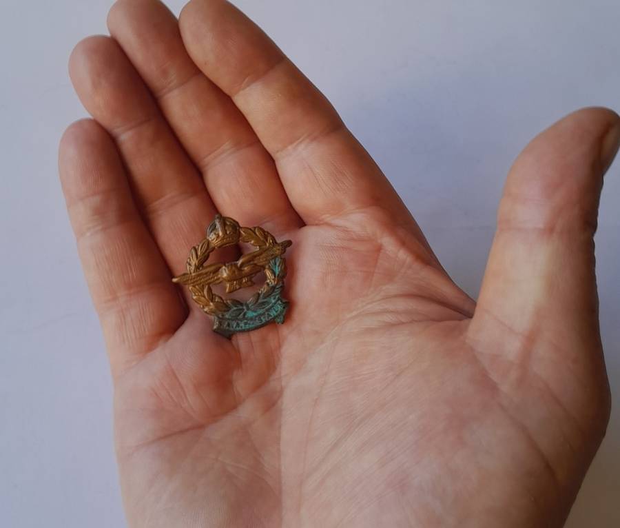 WW2 SA Air Force Collar Badge. Lugs Intact.