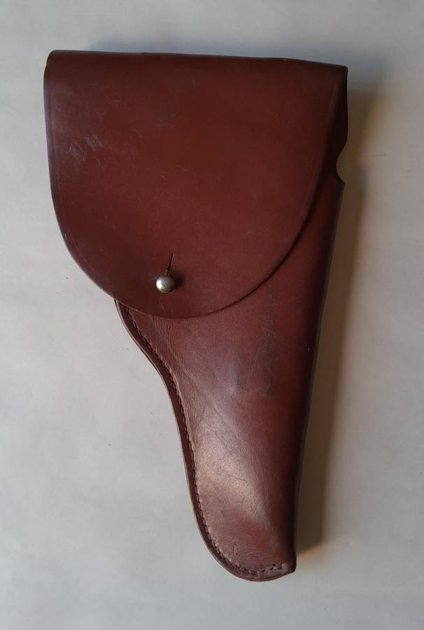 Early SA Police Webley Leather Holster For Sam Browne Belt.
