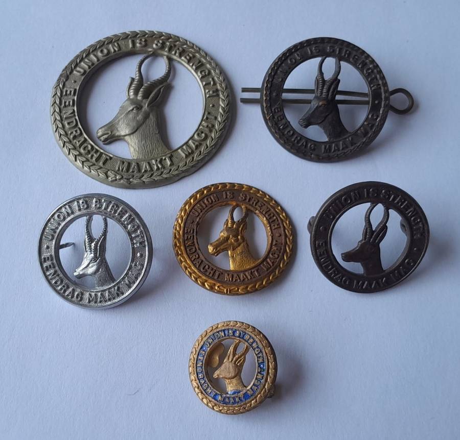 Collection of SA Infantry "Springbok" Badges.