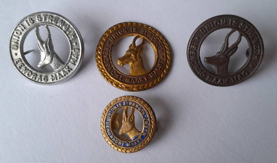 Collection of SA Infantry "Springbok" Badges.