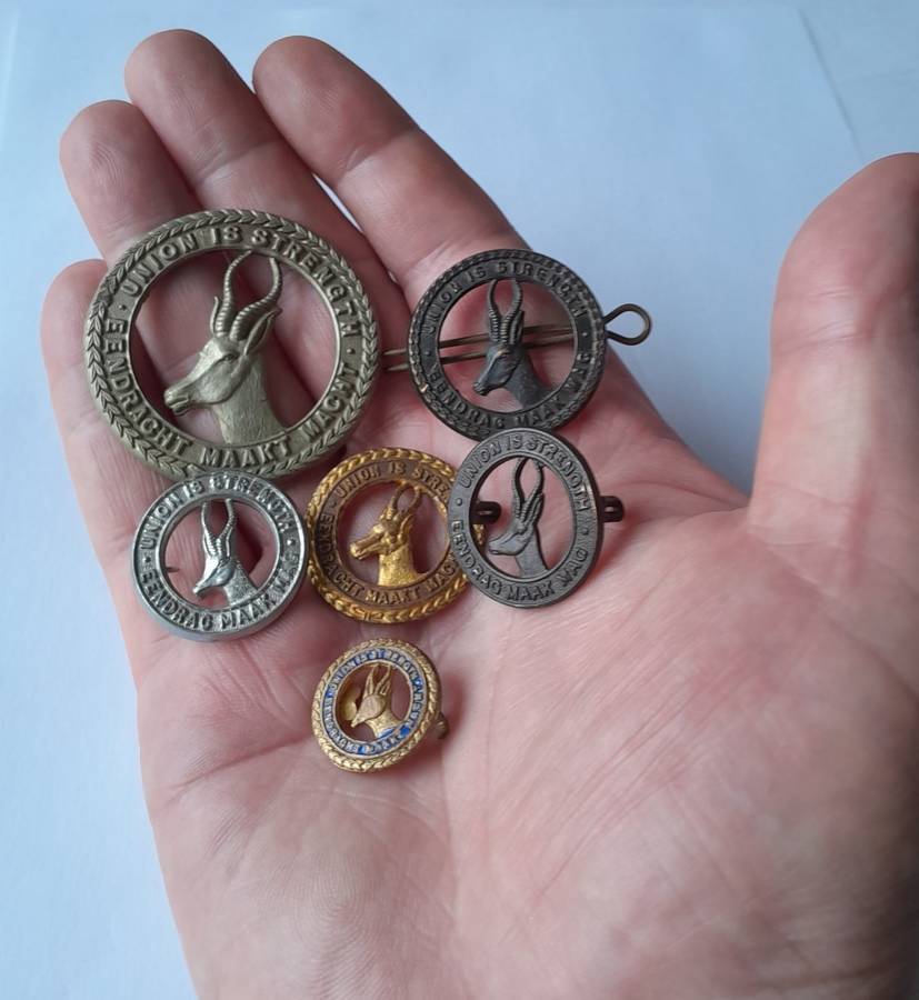 Collection of SA Infantry "Springbok" Badges.