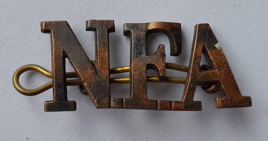 Early Natal Field Artillery Shoulder Title.  Lugs Intact.