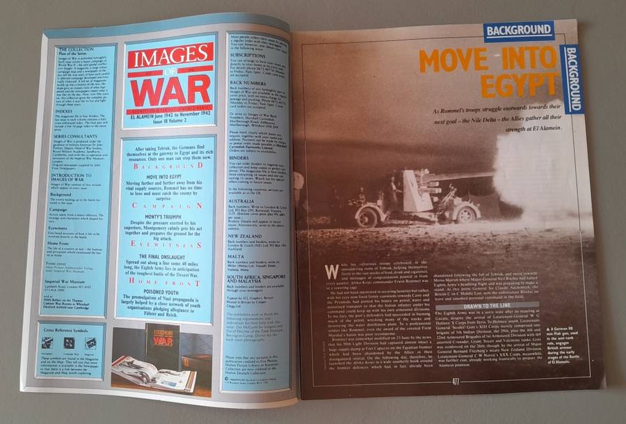 WW2 "Images Of War" Issue 18 (El Alamein) With Campaign Map And Newspaper Copy.