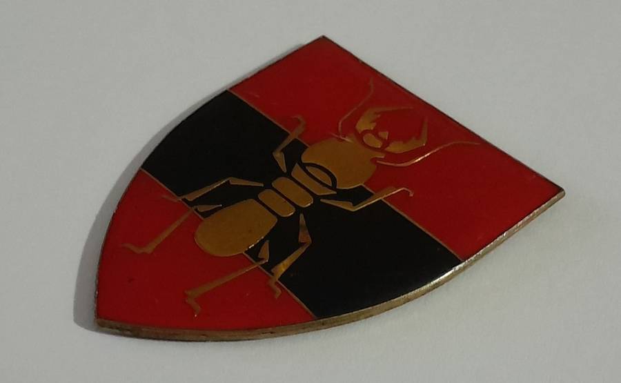 SADF 1 Construction Regiment Shoulder Flash.  No Pins.