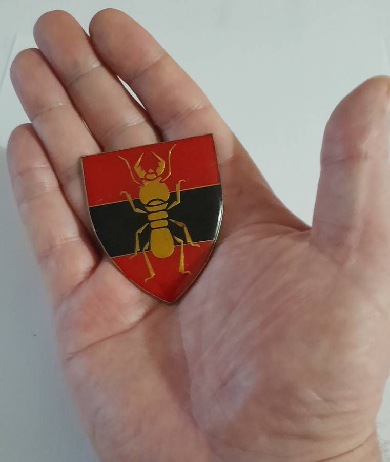 SADF 1 Construction Regiment Shoulder Flash.  No Pins.