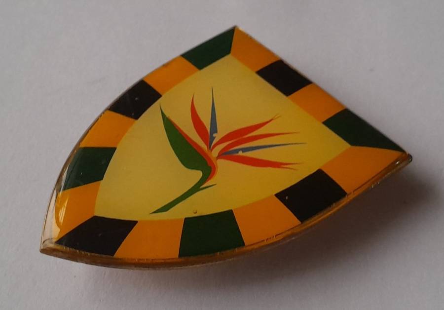 SADF 6 South African Infantry (6 SAI) Battalion Shoulder Flash.  All Pins Intact.