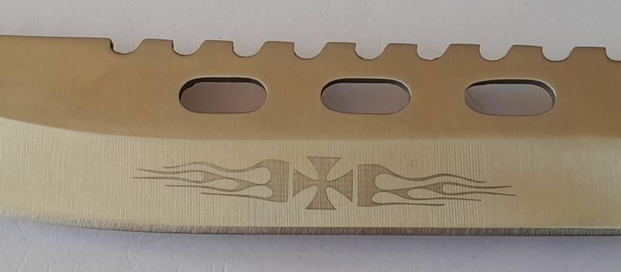 U.S.A. Saber Columbia 440C Tactical Knife with Belt Sheath.  30.5cm.