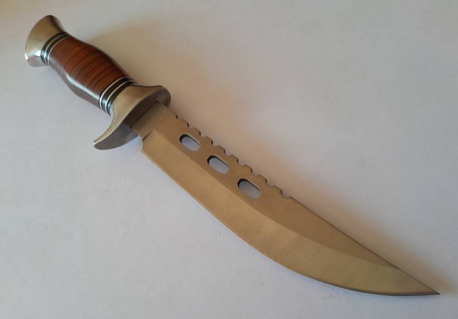 U.S.A. Saber Columbia 440C Tactical Knife with Belt Sheath.  30.5cm.