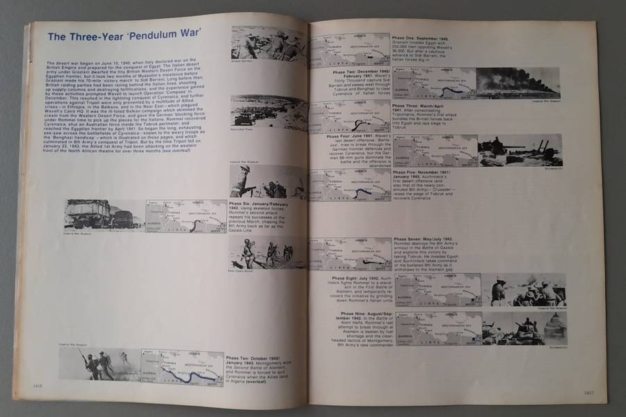 Vintage Purnell's "History Of The Second World War".  Africa The End.