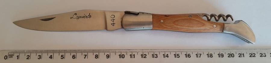 Vintage `Laguiole` 440 Steel Folding Knife.