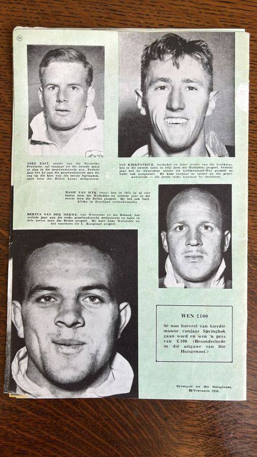 1956 Springbok Trials Pen Pictures Album & Newspaper Supplement - Signed
