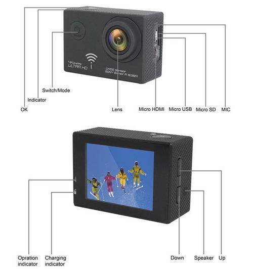 SJ8000 Gopro 4K resolution camera action camera waterproof