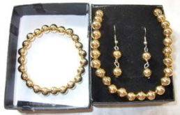 Faux Pearl Earring, Necklace and Bracelet Set