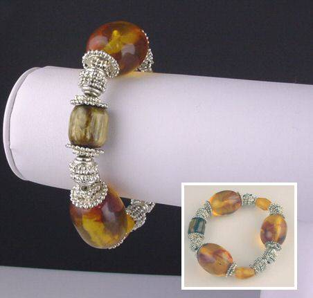AMBER TOPAZ STRETCH BRACELET