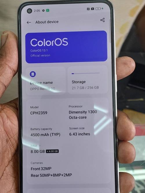 OPPO Reno 8 5G 256gig Dual Sim