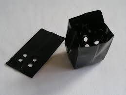 PLANT GROWING BAGS -  2 LITRE - PACK OF 25 - BLACK PLASTIC GROWING BAGS