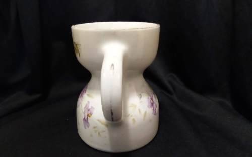 Vintage shaving cup Purple flowers