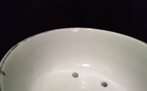 Vintage shaving cup Purple flowers