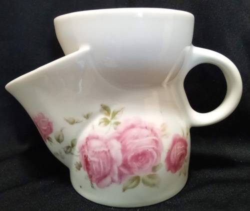 Vintage shaving cup Pink roses