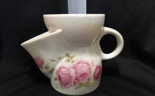 Vintage shaving cup Pink roses