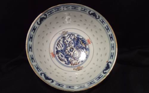Vintage Chinese Rice bowl set with spoons