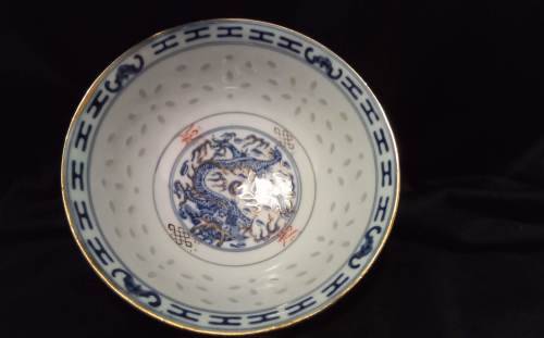 Vintage Chinese Rice bowl set with spoons