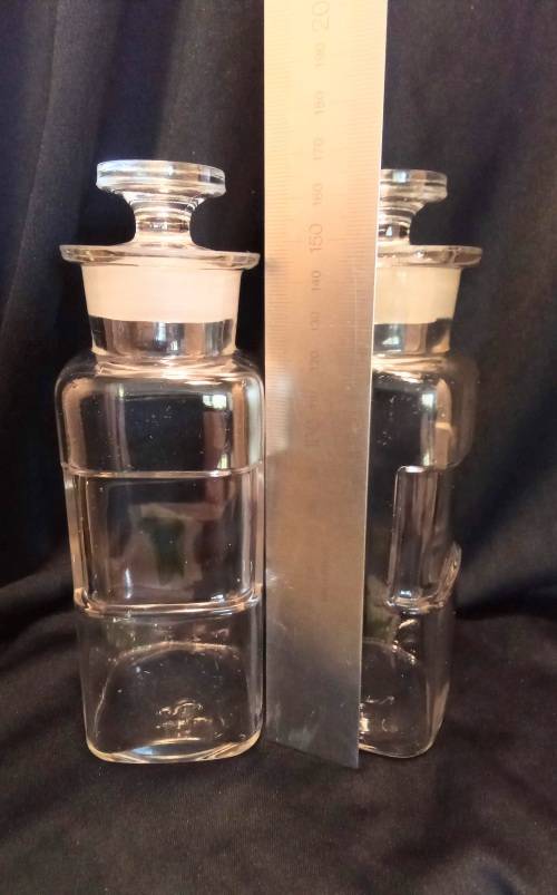 A pair of Antique Apothecary bottles