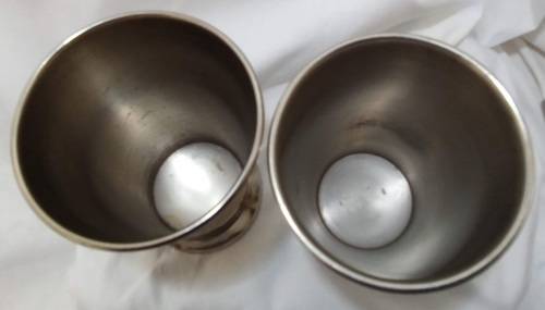Vintage Pair of chrome plated Vases