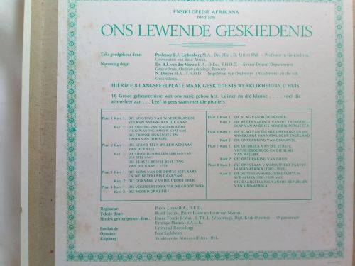 Ons lewende geskiedenis - 8 Langspeelplate