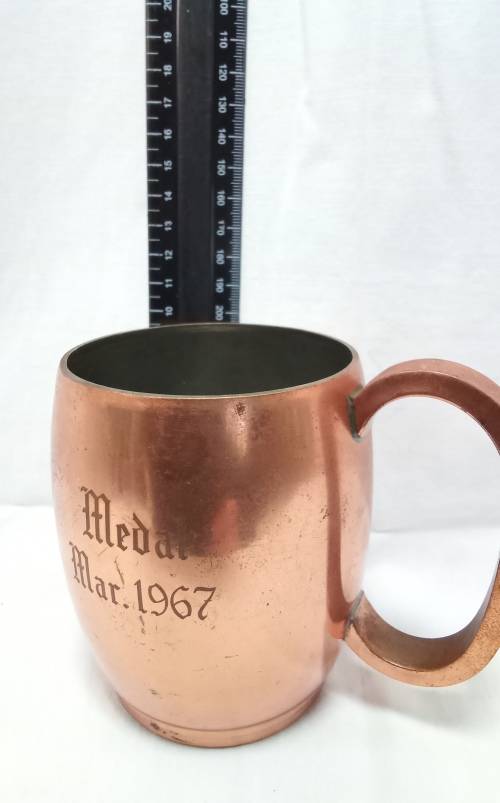 Vintage Copper plated mug