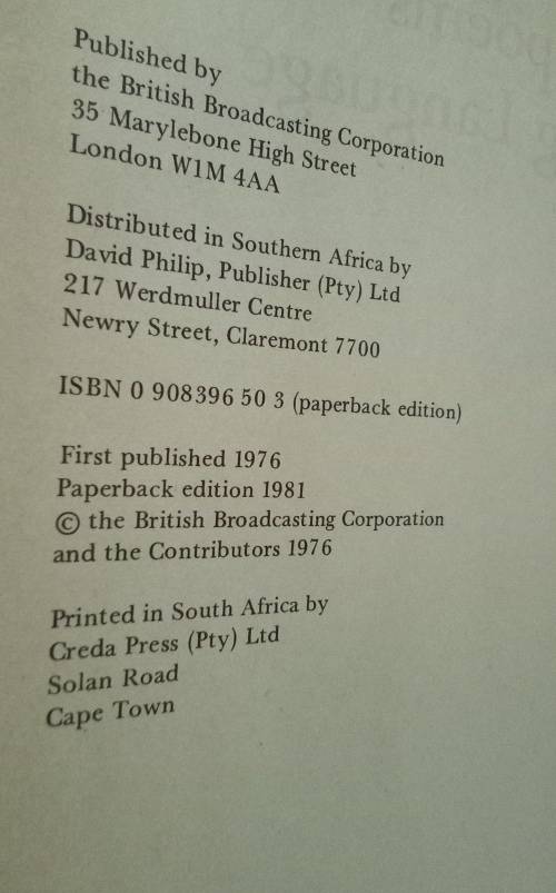 My World: Poems From Living Language - Griffiths, Joan 1980