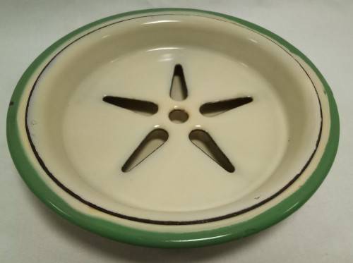 Most unusual vintage Kockums enamel soap dish