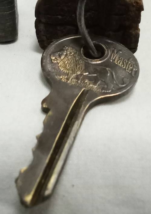 Vintage Padlock -  Master no.1 with (lion) key