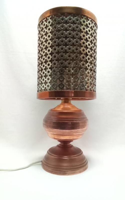 Beautiful copper lamp with shade