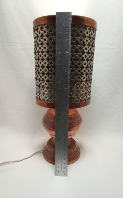 Beautiful copper lamp with shade