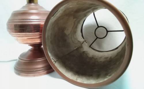 Beautiful copper lamp with shade