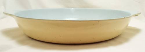 Lovely large enameled cast iron skillet