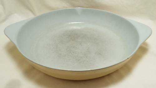 Lovely large enameled cast iron skillet