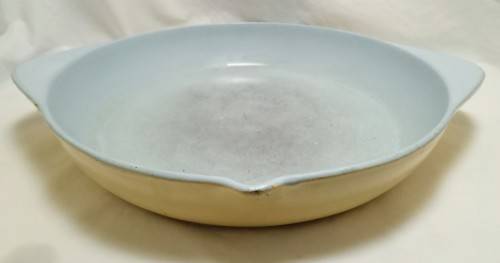 Lovely large enameled cast iron skillet