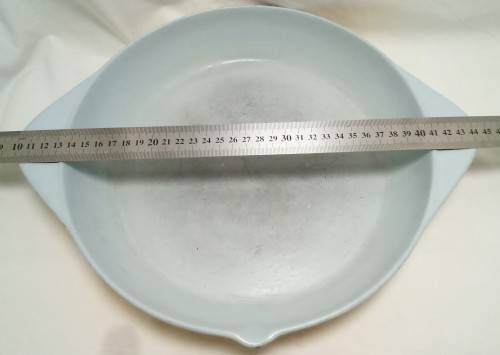 Lovely large enameled cast iron skillet