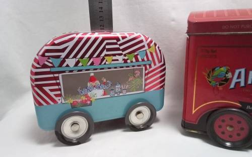 Collectable Arnott`s truck and caravan tin