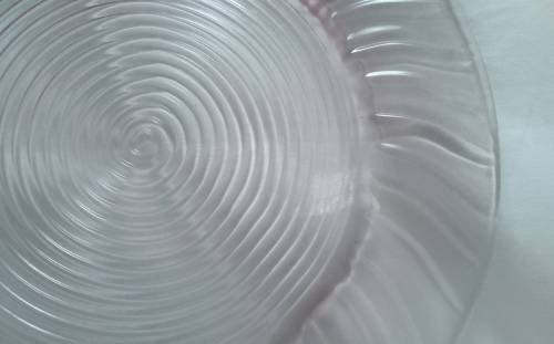Lovely large vintage pink glass plate