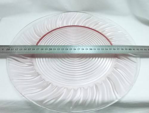 Lovely large vintage pink glass plate
